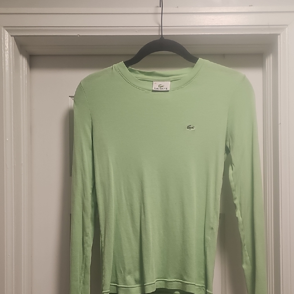 Lacoste Women's Light Green Crew Neck